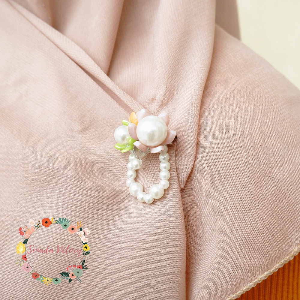 Senada Victory Bross Bahu Hijab Kelopak Bunga Cantik Handmade Aksesoris Fashion SB01