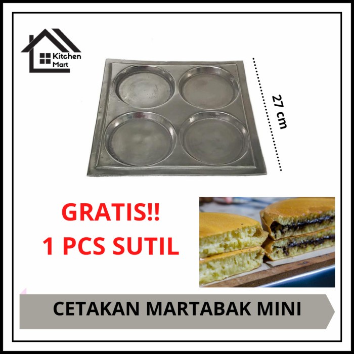 ```````] Cetakan Martabak Mini Alumunium Isi 4 Cetakan Martabak Mini