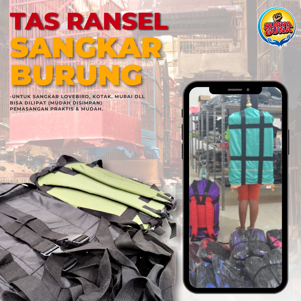 tas ransel sangkar burung harga murah kualitas bagus untuk sangkar kotak,murai lovebird dijamin aman