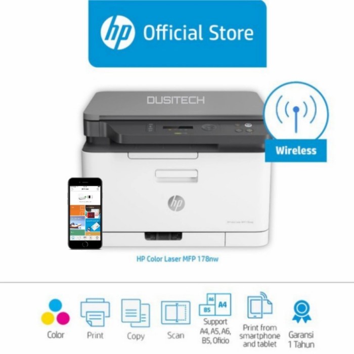 Color Printer Hp Color Laserjet Mfp 178Nw Wireless