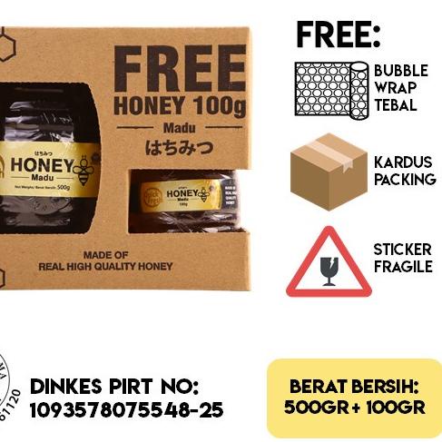

Termurah[KI3]-[PAKET BUNDLING] Quick Fresh Honey / Madu Asli 500GR + 100GR Jar