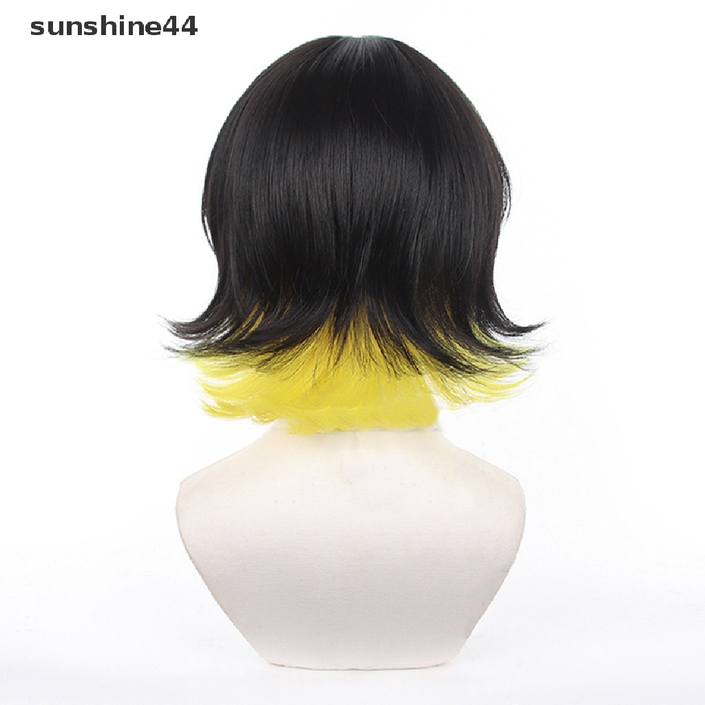 Sunshine Anime Blue Lock Bachira Meguru Cosplay Wig Pria Tahan Panas Wig Karnaval Props.