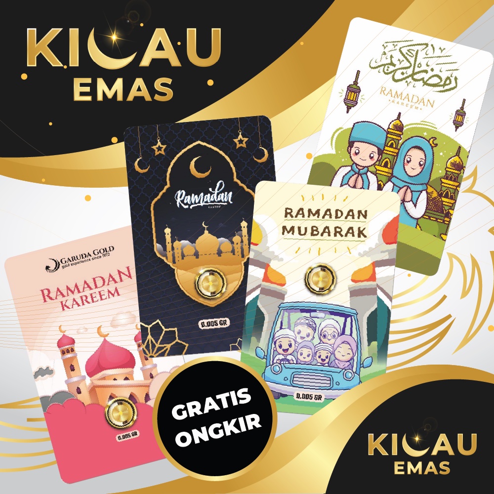 Garuda Gold Ramadhan Hijriyah 0.001 0.005 Gift Series Emas Batangan Murni 24 Karat Bersertifikat