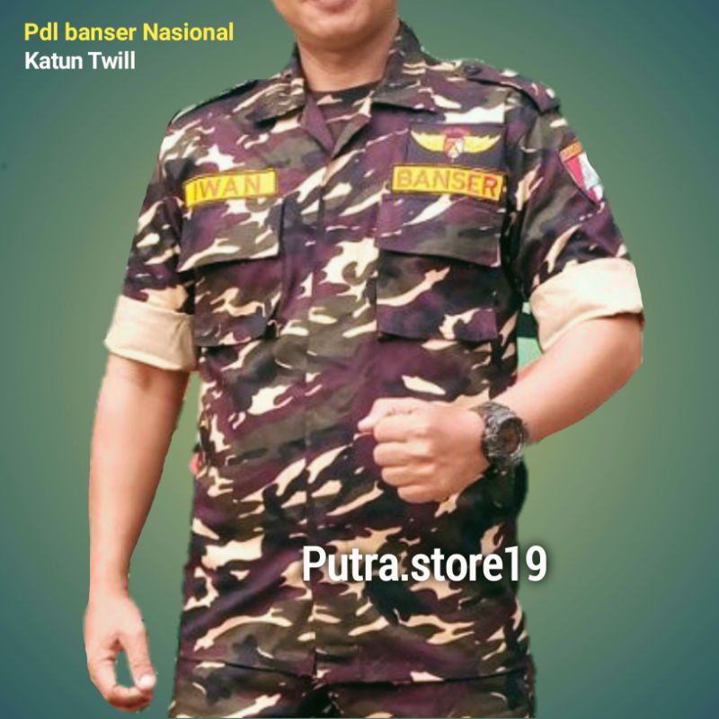 Seragam PDL Banser Nasional Bahan Katun Twill