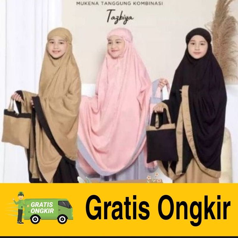 mukena anak TANGGUNG POLOS KOMBINASI UMUR 3 14TAHUN A5H2 perempuan umur 3 tahun kecil Terbaru bali a