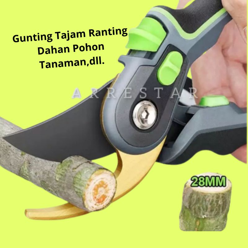 Gunting Tajam Dahan Ranting Pohon Taman ORI Tumbuhan Pruning Shear Scissors KNIFEZER