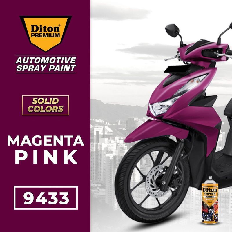 Pilok Cat DITON Premium 400cc Magenta Pink 9433 Pink Magenta 400cc Tahan Bensin.Cepat Kering...Cat Semprot Diton Pylok Diton