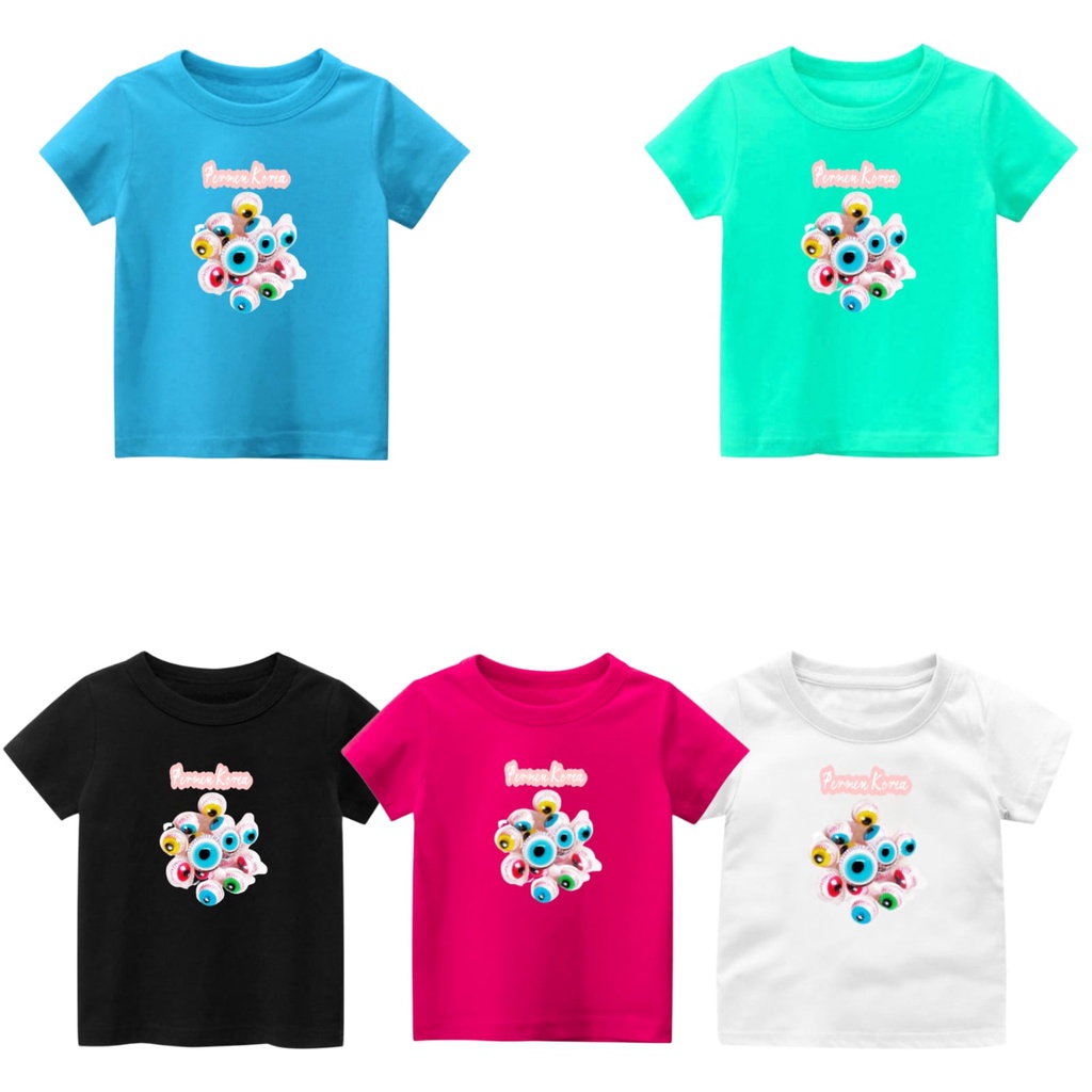 Hzl_outfit Baju Kaos Anak Anak Permen Korea(Bayar Ditempat)