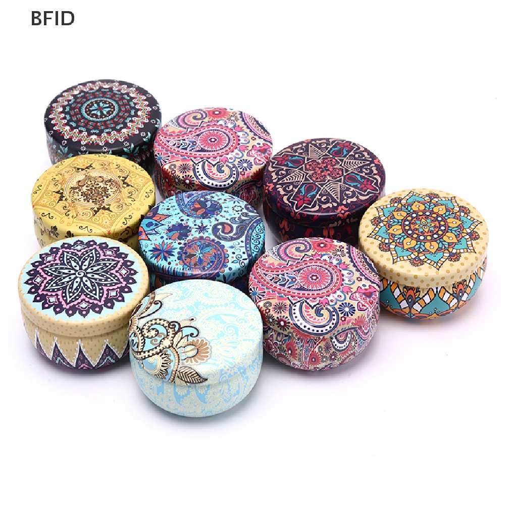 [BFID] Retro Floral Tin Can Tea Storage Box Tempat Hadiah Permen [ID]