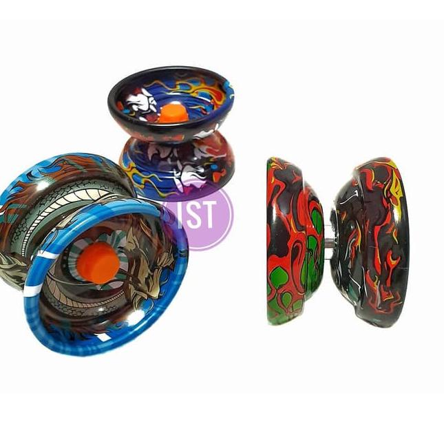 ✨MEGA ⚡ALE✨  istanatoys.com Mainan YOYO Metal Motif Naga