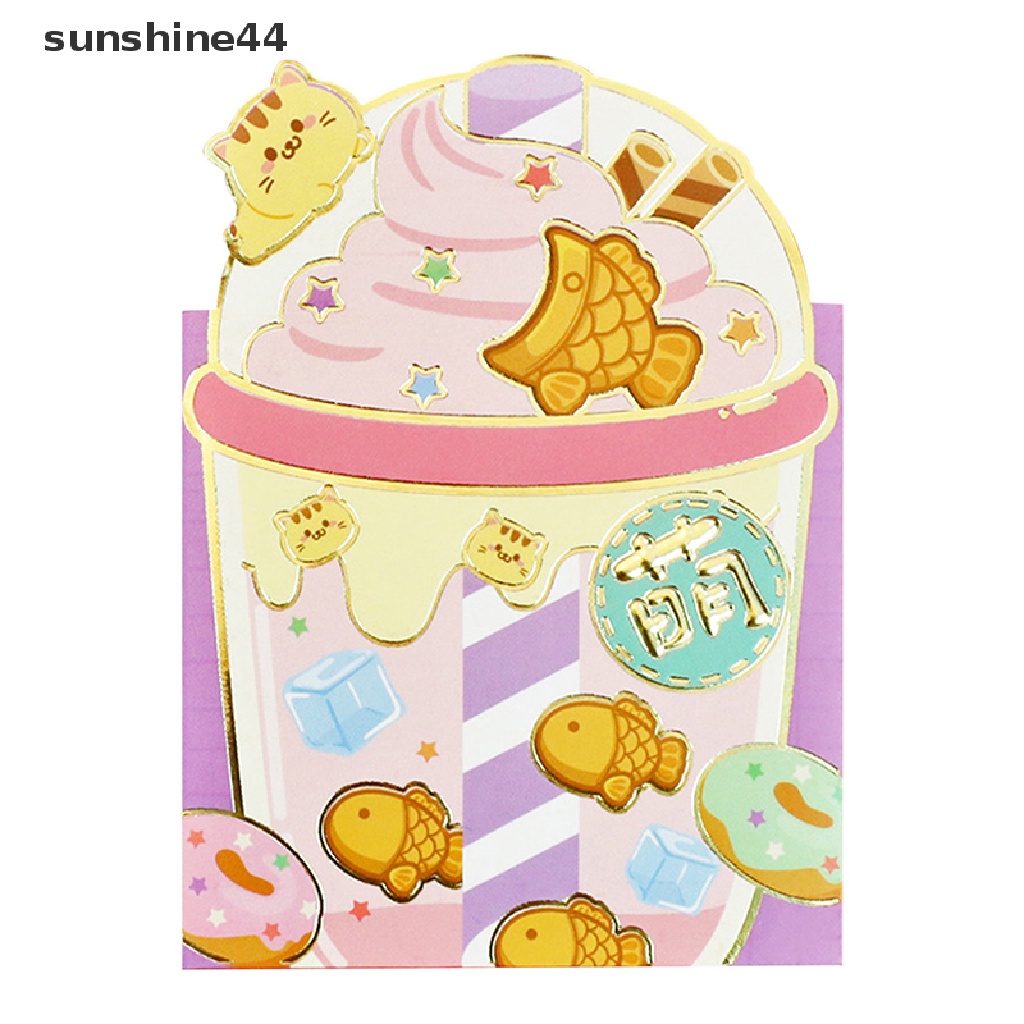 Sunshine 6PCS/Bag New Donut Snow Top Milk Tea Cup Red Bag Red Packet Amplop Merah Meriah.