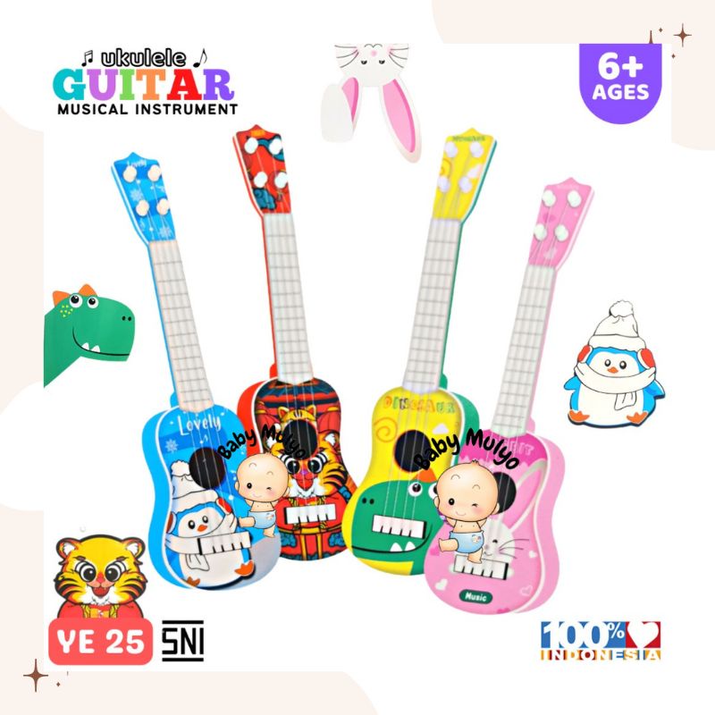 Mainan gitar ukulele anak/kado mainan  anak gitar alat musik anak/mainan edukasi anak