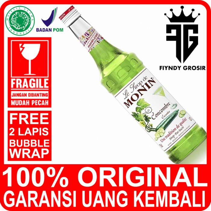 

CUCUMBER SYRUP 700ML MERK MONIN / SIRUP / CAFE / MONIN / KEDAI/ KOPI
