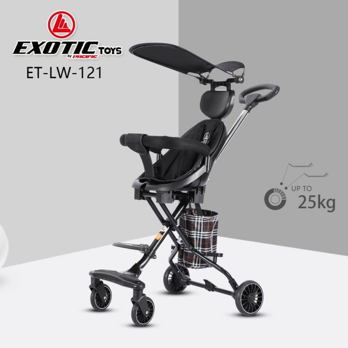Promo STROLLER BABY LW 121 DORONGAN ANAK MIKROTRIKE EXOTIC PACIFIC LW 121 - Hitam Diskon