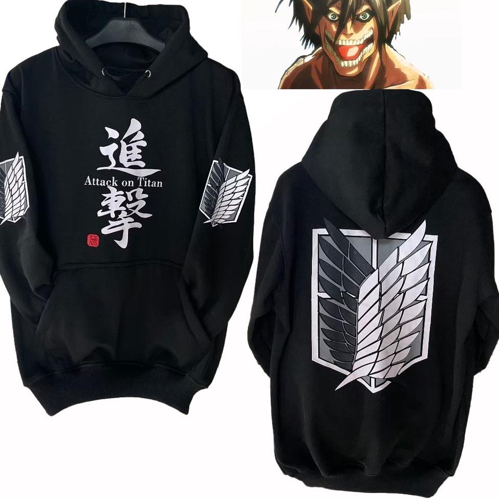 JDI {{ Jaket Anime AOT-ATTACK ON TITAN SHINGEKI NO KYOJIN }} Jaket Sweater Hoodie Anime Pria COD ere