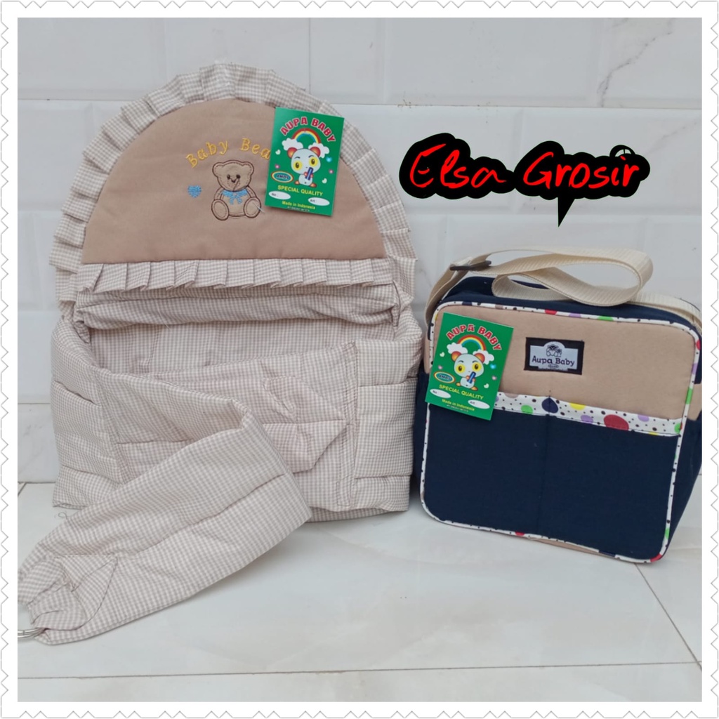 Paket 2in1 tas bayi dan Gendogan Bayi samping kotak