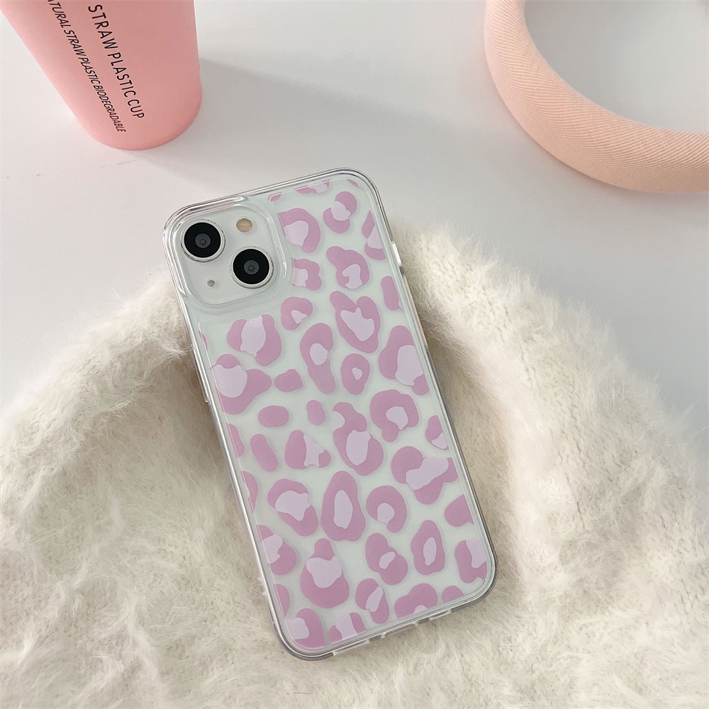 Soft Case TPU Transparan Shockproof Motif Pink Panther Untuk IPhone 7Plus 8Plus X XS XR 14 13 12 11 Pro Max