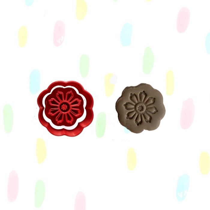 "'''] Cetakan kue karakter 3d cookie clay fondant flower