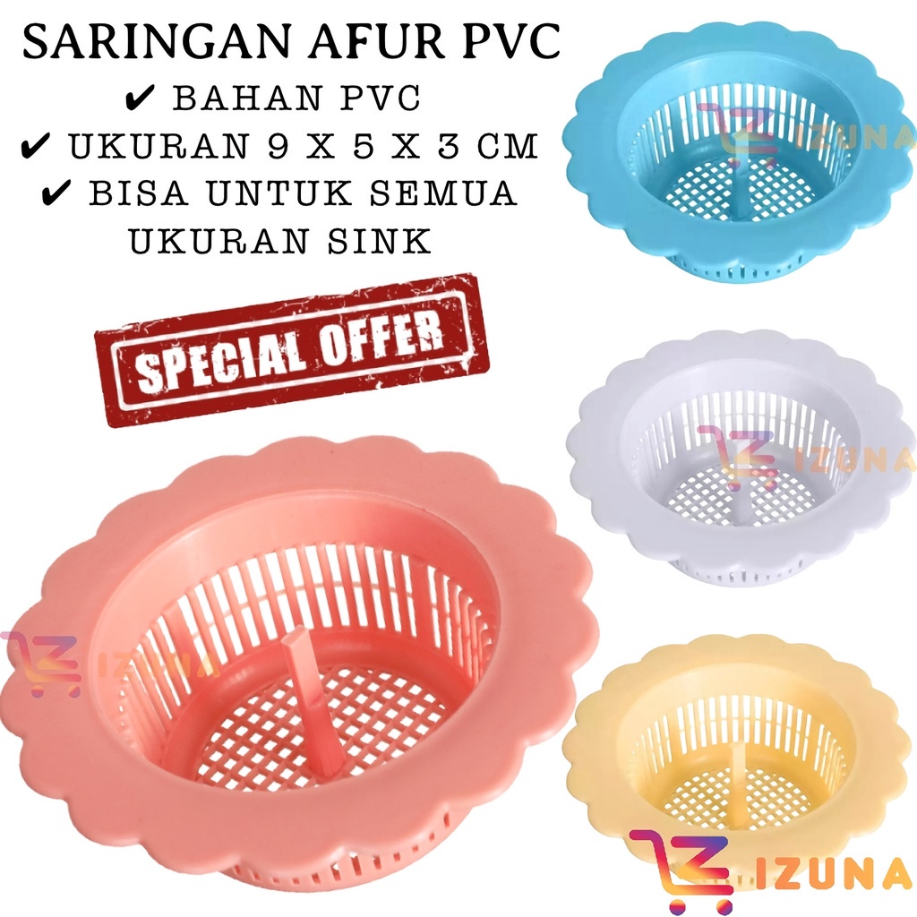 [IZUNA] Saringan Afur Plastik / Saringan Sampah Wastafel Cuci Piring / Saringan Sink Cuci Piring