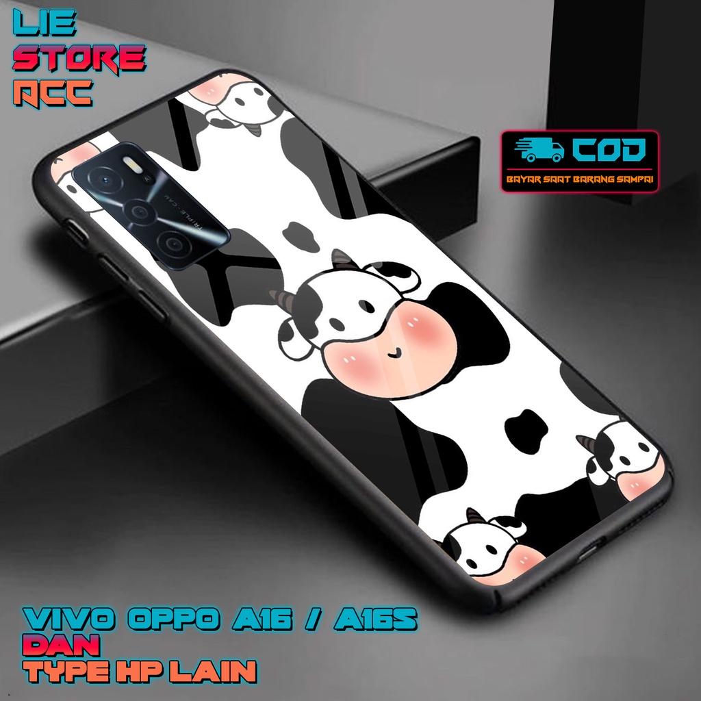 Case Oppo A16/A16S Terbaru (2DK05)Fashion Casing Motif Sapi Silikon Kesing Casing Sarung Hp Cover Pe