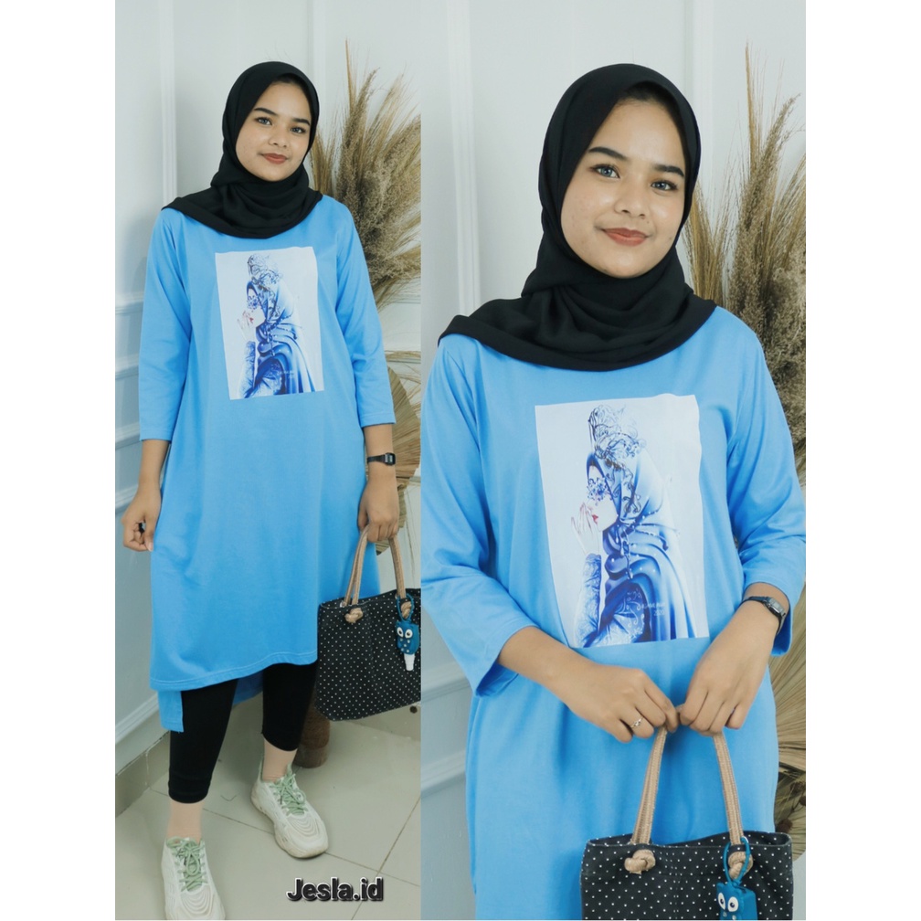 RATU HIJAB MIDI DRES REALPICT UKURAN S M L XL XXL BAHAN KAOS KATUN COMBED 24S APLIKASI SABLON MOTIF POLOS MIDI DRESS MUSLIM KOREAN STYLE LONG TUNIK WANITA TERBARU 2023 KEKINIAN PAKAIAN MUSLIM WANITA BAJU KAOS WANITA LENGAN PANJANG