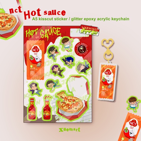 

NCT dream Hot Sauce sticker sheet & keychain | xuemart