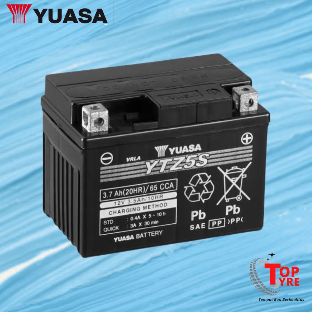 ACCU YUASA YTZ5S // ACCU KERING // ACCU MOTOR BEAT, VARIO 110, SCORPIO, SPACY