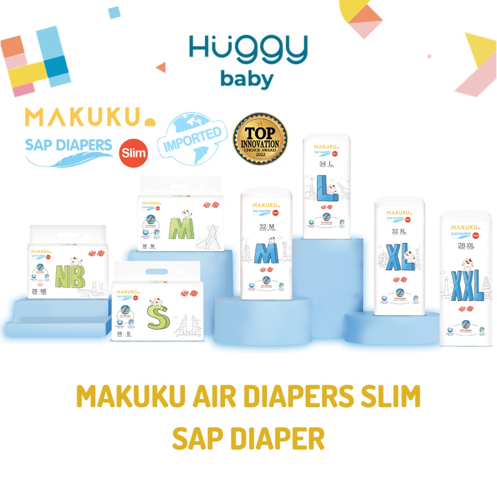 Makuku SAP Diapers SLIM | Popok Bayi Slim