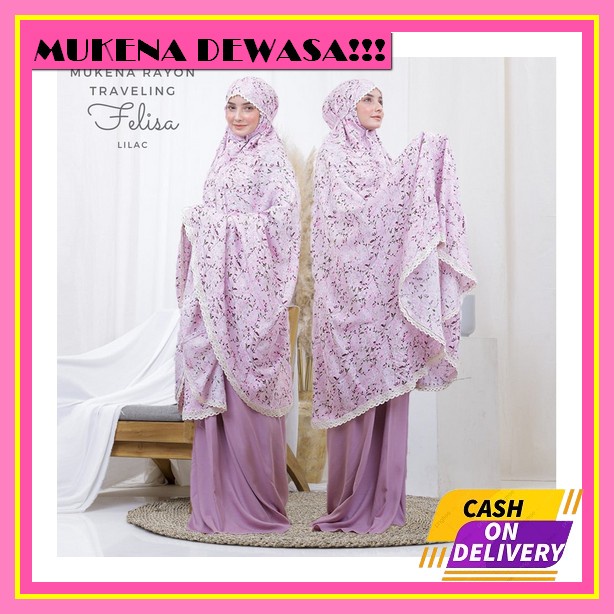 (Cod) Mukena Dewasa Mukena Bunga Teratai Full Bordir Mewah Mukena Gracela Bordir Mukena Mewah Mukena