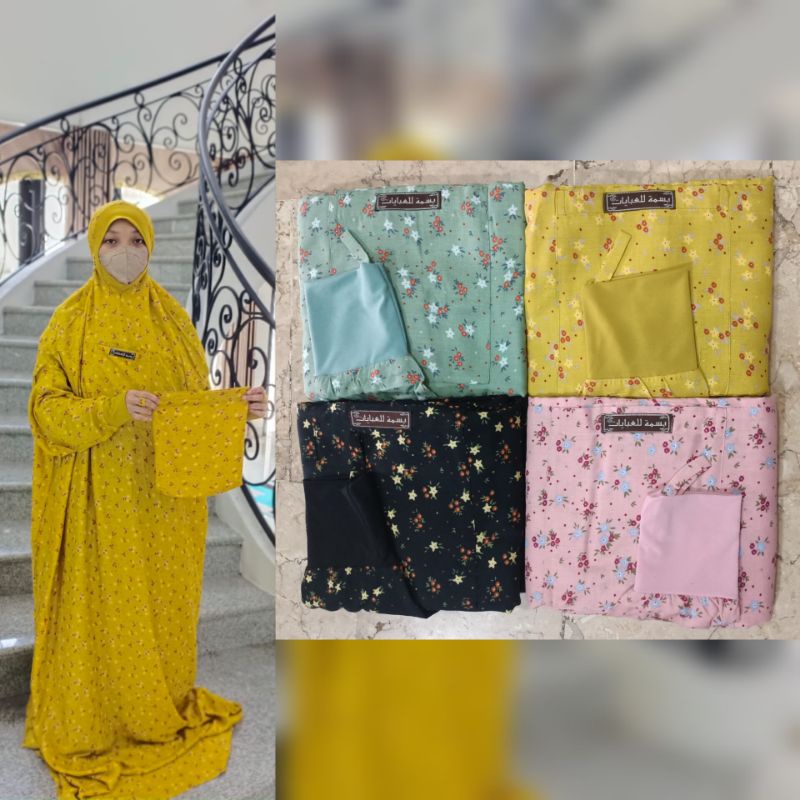 mukena manset motif / mukena Malaysia motif / mukena terusan