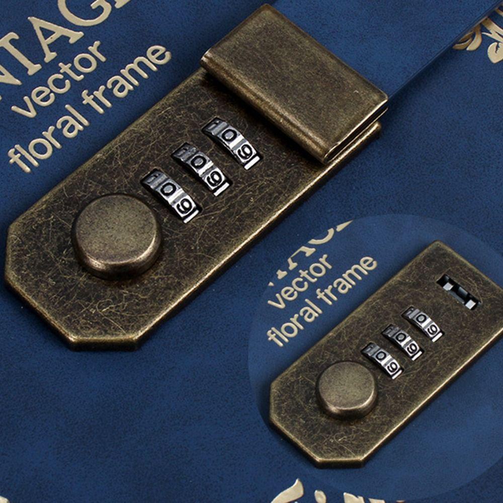 Agustinina Password Lock Notebook Kreatif Gaya Eropa Rahasia Paling Dalam Akun Tangan Rekam Pikiran Anda Daily Diary Book Vintage Codebook