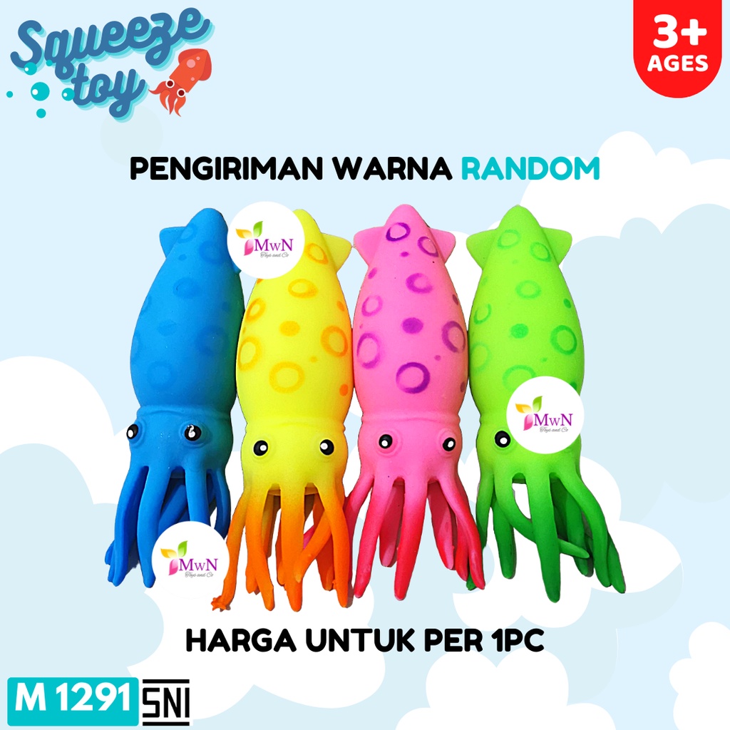 MWN Mainan Squeeze Toys Cumi / Sotong Squid anti stress M1292