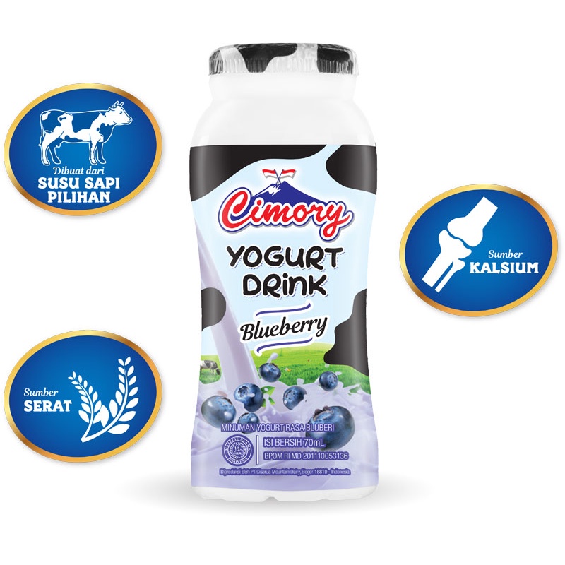 

Cimory Yogurt Drink Blueberry 70 ml (isi 5 pcs)