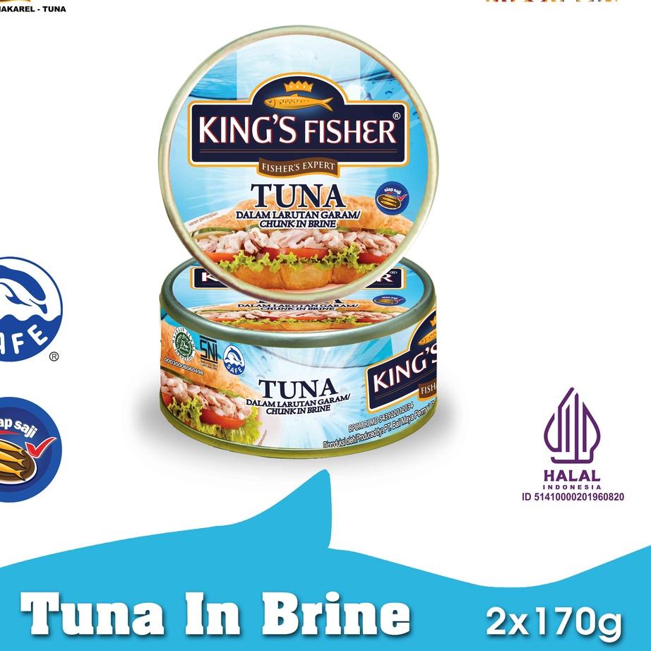 

PJI413 King's Fisher Paket 2 pcs Tuna dalam Air Garam Tuna in Brine Daging Makanan Kaleng 170 gr |||