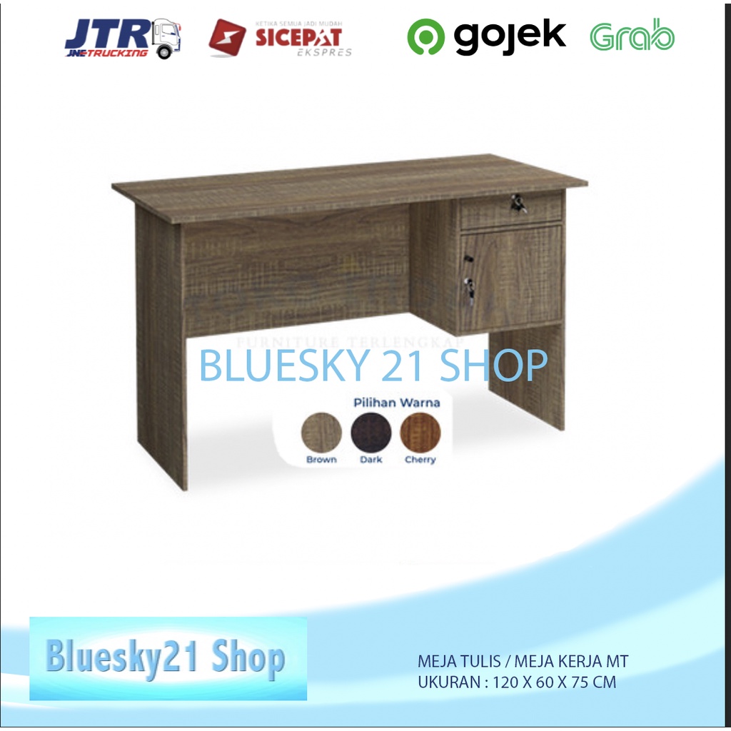 MEJA KERJA 1/2 BIRO / MEJA KANTOR MURAH / MEJA KERJA MINIMALIS / MEJA KERJA MURAH MERIAH / MEJA KAYU