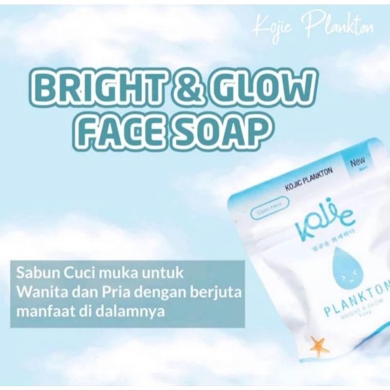 KOJIC PLANKTON BRIGHT AND GLOW SOAP WAJAH DAN BADAN