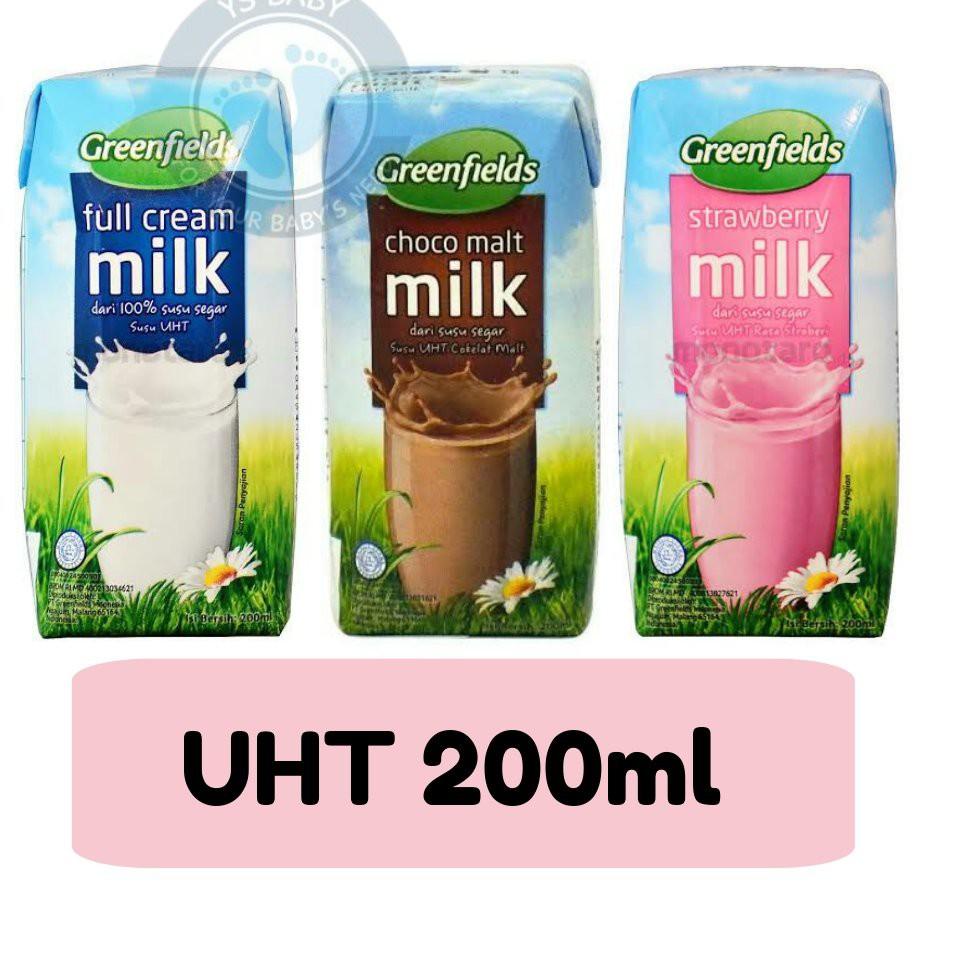 

➻ UHT Greenfields 200ml Perkarton isi 24 Greenfield ❈