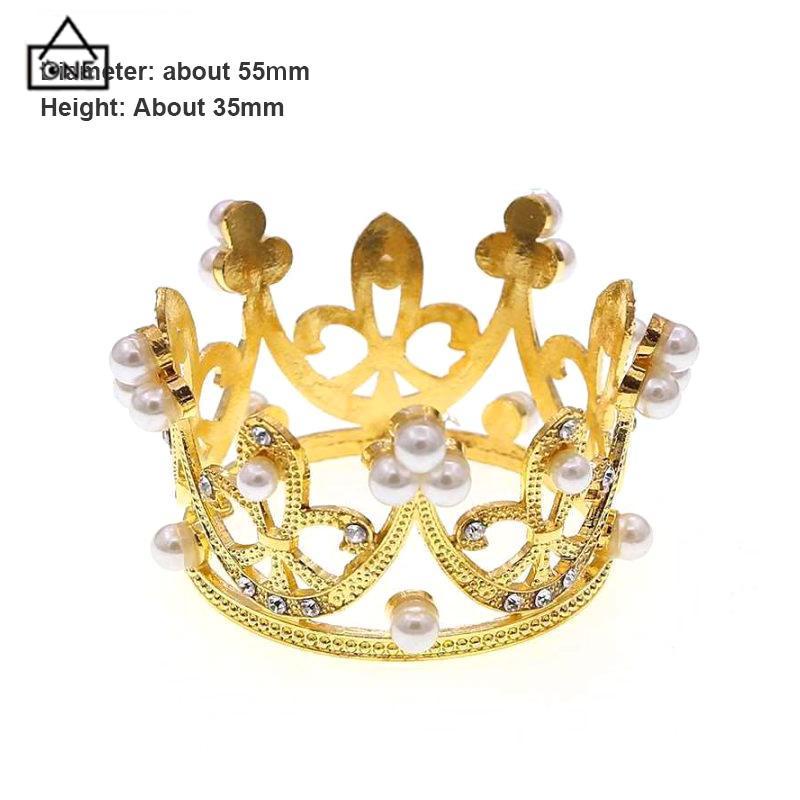 COD❤️Mini Topper Kue Mahkota Mutiara Kue Ulang Tahun Dekorasi Anak Hiasan Ornamen A.one