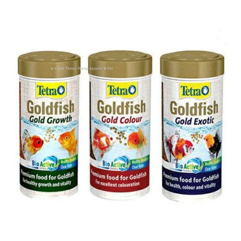 TETRA GOLDFISH GOLD COLOR GROWTH DAN EXOTIC 75 GRAM / 250 ML PELET PAKAN IKAN GOLDFISH