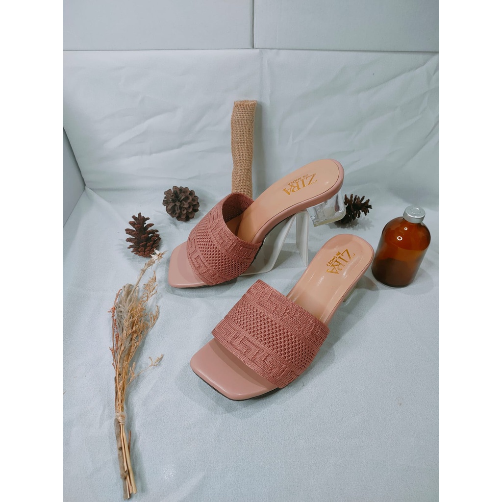 Sendal Heels Rajut Hak Kaca 5cm Terbaru Sandal buat Kondangan Wanita Kekinian  Hills Prempuan Sandal Real Pictt Sandal Pesta Sandal Cewek Dewasa Sandal hak kaca terbaru termurah ZR 03