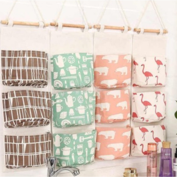 ⭐️𝐈𝐇𝐒 𝟐𝟒𝟗 𝐋𝐚𝐦𝐩𝐮𝐧𝐠⭐️Pouch Gantung 3 Sekat Pouch Storage Bag Hanging Organizer