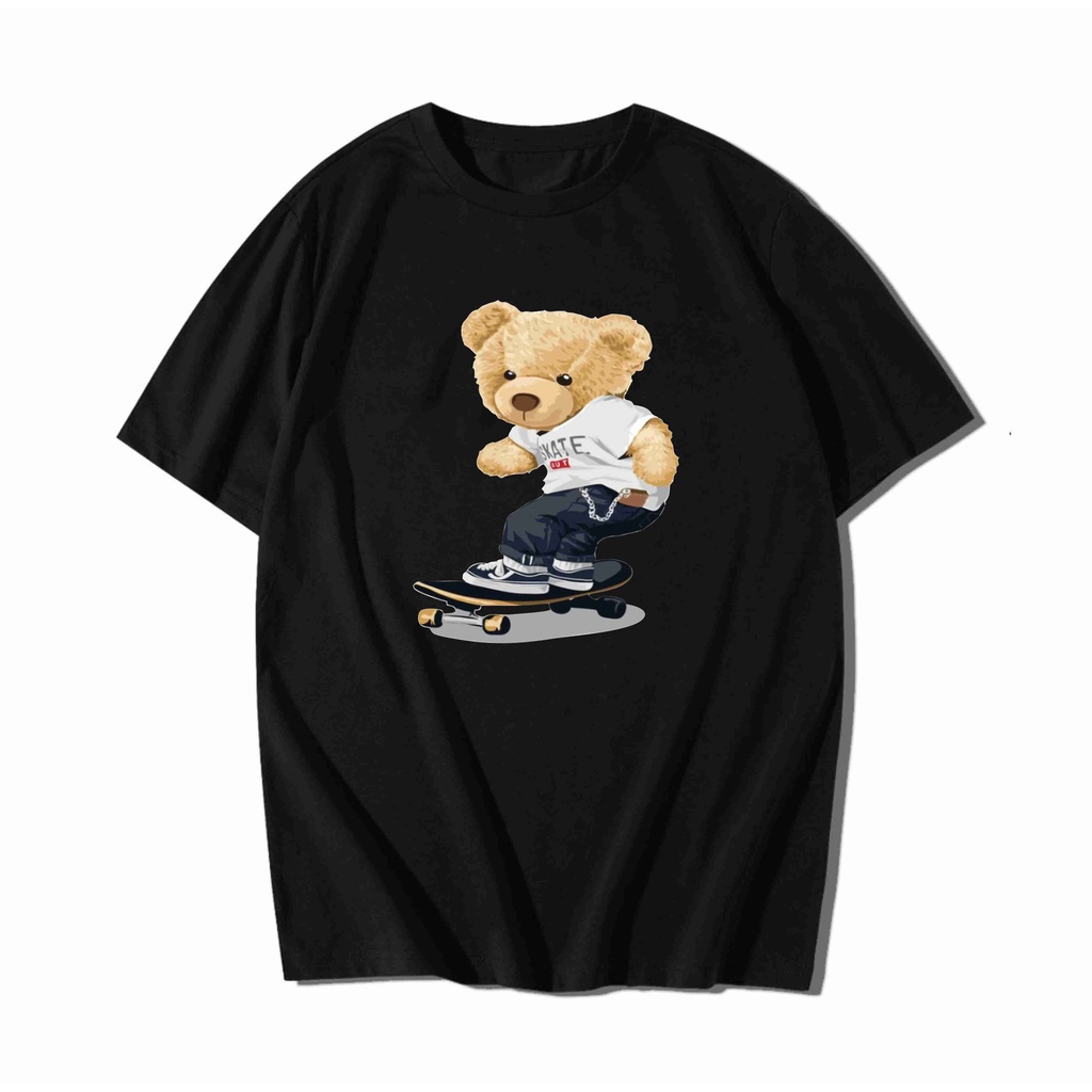 EXYWAY BEAR SKATE CUT Oversize Tshirt Wanita Lengan Pendek