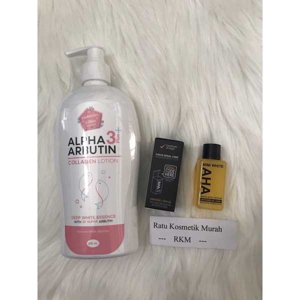 Paket Putih Lotion Alpha Arbutin + Serum Aha Original