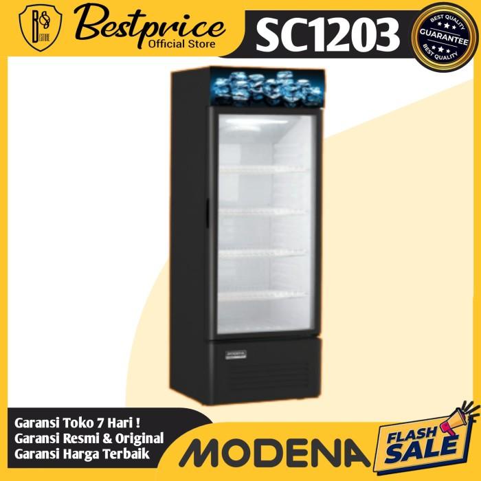 SHOWCASE MODENA SC 1203 KULKAS MINUMAN MODENA 4 RAK 200 LITER NO FROST