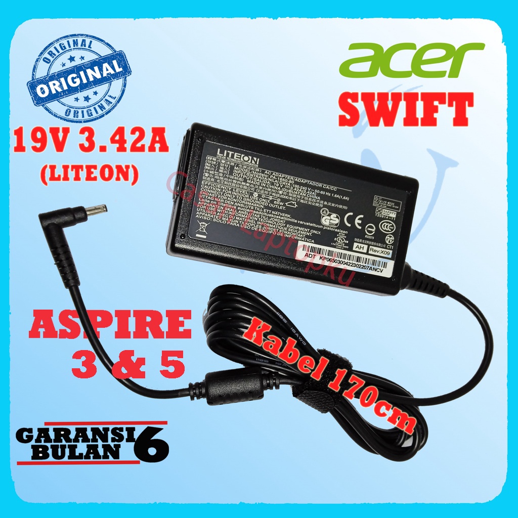 Charger Cas Laptop Acer Aspire 3 5 A314 A315 A311 Original