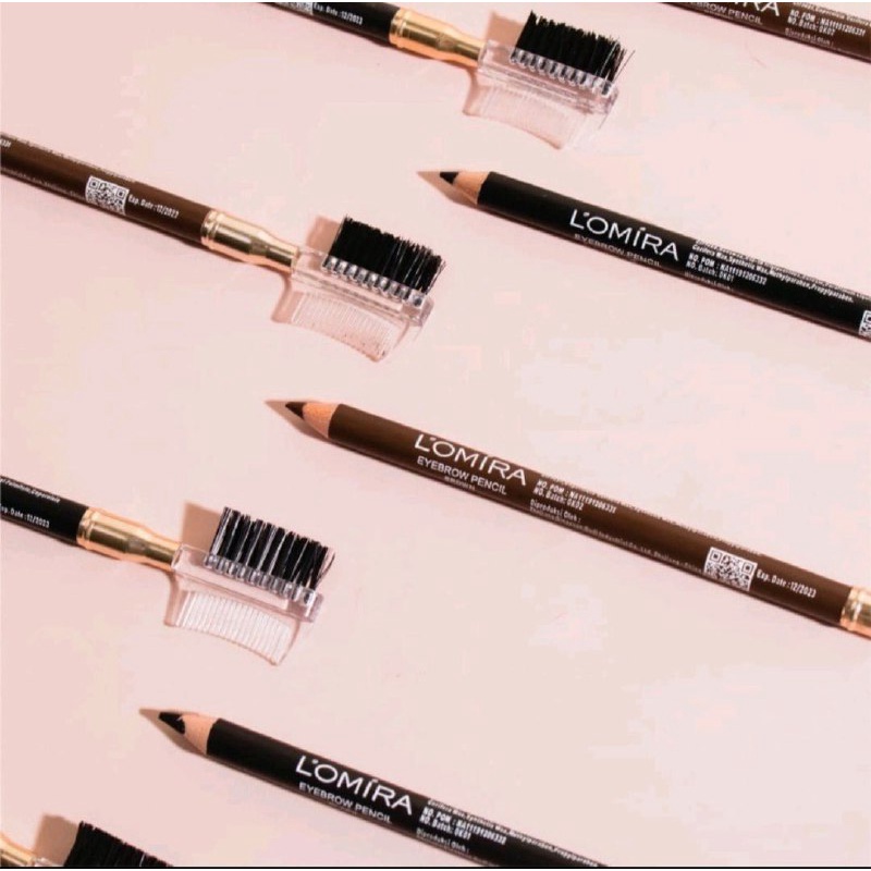 PENSIL ALIS LOMIRA 2 IN 1 BLACK &amp; BROWN SISIR ALIS