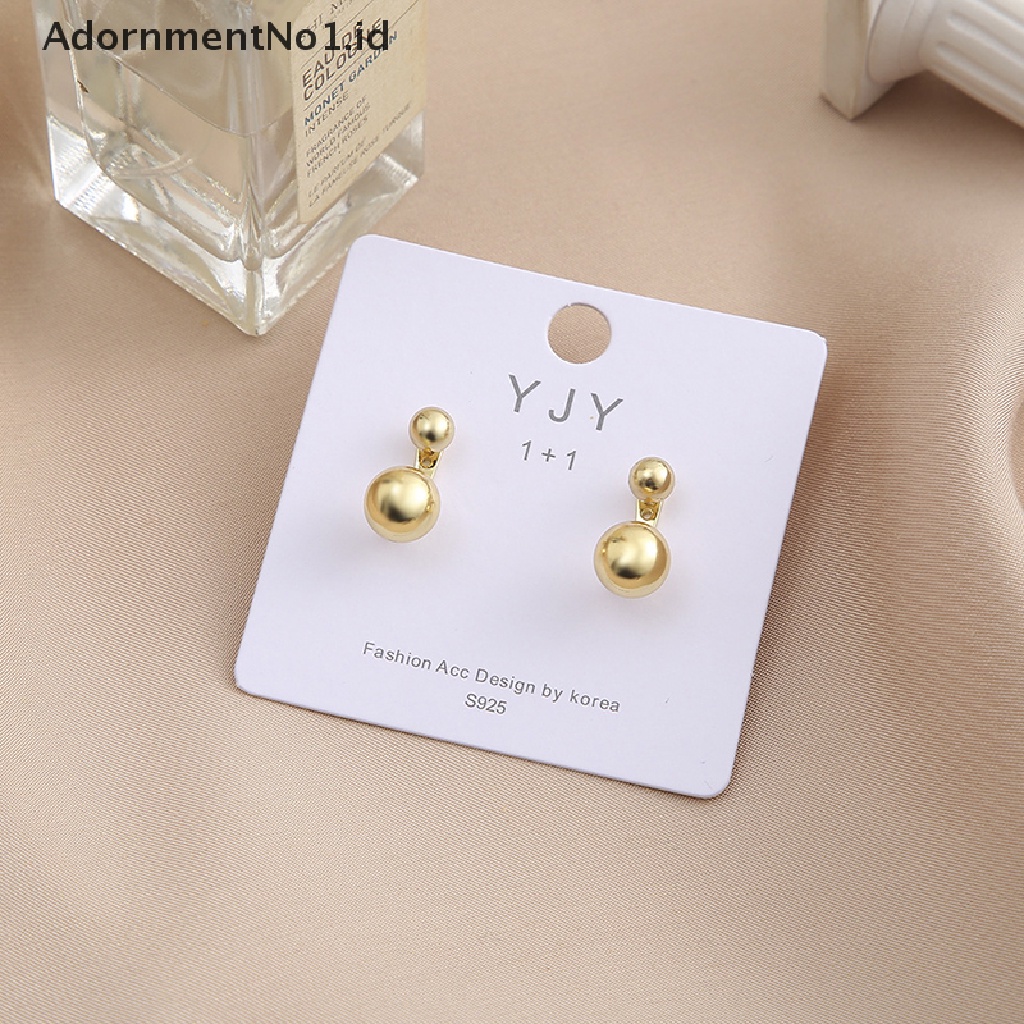 [AdornmentNo1] Korea Mutiara Zirkon Anting Unik Berlian Imitasi Mengkilap Stud Earrings Hadiah Pernikahan [ID]