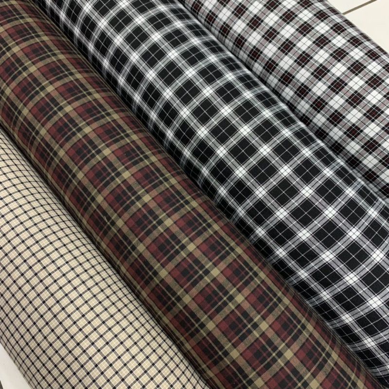 KAIN FANNEL MOTIF KEMEJA KOTAK KOTAK KATUN ADEM