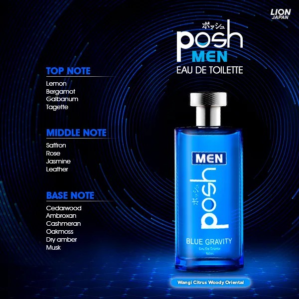 Posh Men EDT 100 ml (KACA )/Parfum Pria/POSH