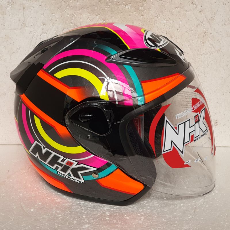 HELM NHK R6 New Motif XION Orange Pink Red ORIGINAL